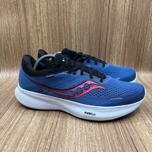 Saucony Ride 16 Running Shoes in Hydro Blue Black Red White Size 11 Men's